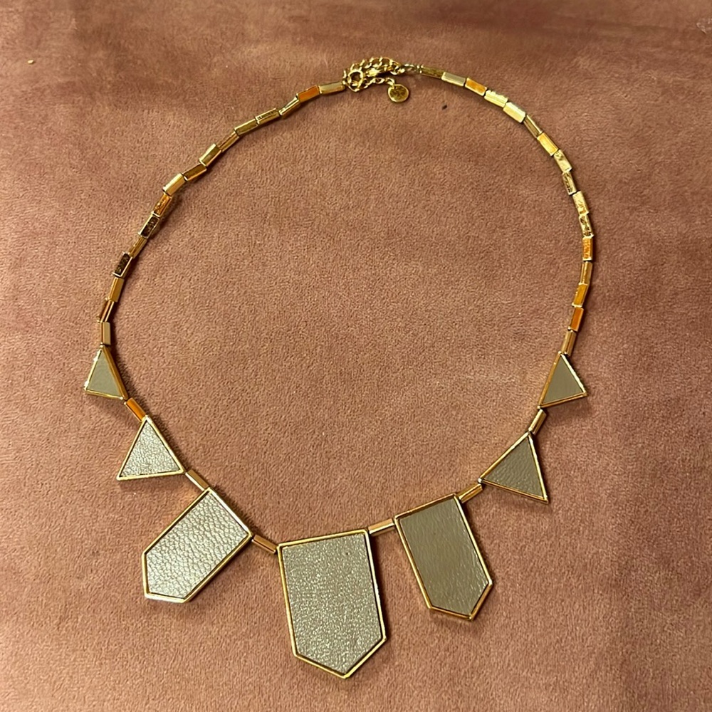 Brown leather House of Harlow 1960 necklace